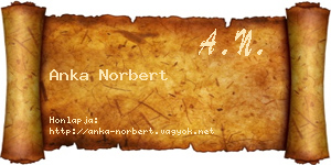 Anka Norbert névjegykártya